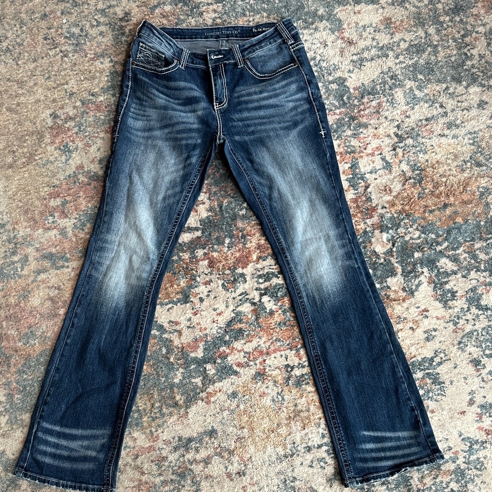 Cowgirl Tuff Women's Boot Cut Jeans - Dark Blue